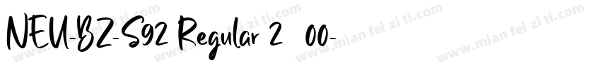 NEU-BZ-S92 Regular 2.00字体转换